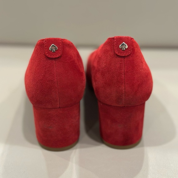 Kate Spade Red Suede Heels - Picture 4 of 6